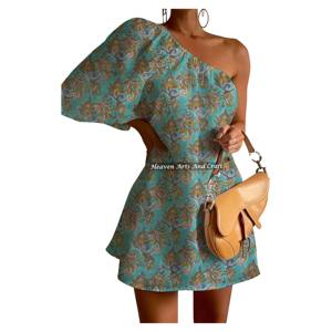 Nuevo Vestido Corto de Fiesta de Algodón Elegante y Sexy con Hombro Descubierto y Manga Abullonada, Estilo Casual, de Moda Sencilla, Ajustado y de Gran Venta 2026 - Product Image 5