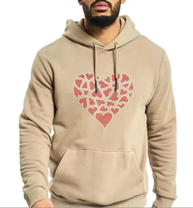 Meilleure Vente Hiver – Sweat à Capuche Long à Carreaux avec Strass, Logo Personnalisé, Marque Privée, Polaire Respirant pour Homme - Product Image 3
