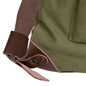 Sac à dos en toile et cuir pour la randonnée et la chasse, style rétro, personnalisable avec logo, pour l'extérieur, commande en gros, usine OEM - Product Image 6