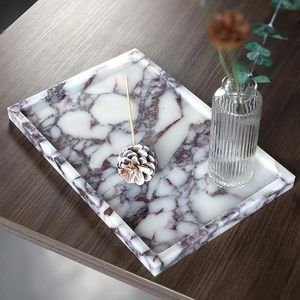 Affordable Marble Perfume Organizer Tray for Luxury Fragrance Bottles, <b>Makeup</b> and <b>Dressing</b> <b>Table</b> Decoration - Product Image 4