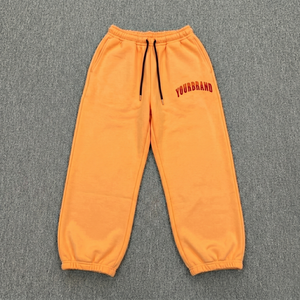 Custom OEM Wholesale Polyester/Cotton Fleece Winter Casual Wear Womens Sweatpants Solid Color <b>Lace</b> Comfortable Flared Trouser - Product Image 5
