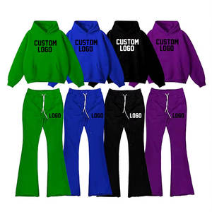 Ensemble de survêtements tendance pour hommes avec fermeture éclair, style streetwear, 100 % coton, effet délavé au soleil et délavé à l'acide, comprenant un sweat à capuche zippé et un pantalon de survêtement - Product Image 6