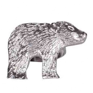 Anneau de serviette de table Silver Bear, anneau de serviette design moderne, porte-serviettes décoratif, anneau de serviette de luxe, maison et cuisine - Product Image 1