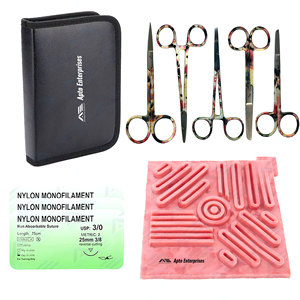 Durable Suture Training Kit Silicone Skin <b>Pad</b> Realistic Surgical <b>Practice</b> Tools Medic Instruments Students Nursing Professional - Product Image 1