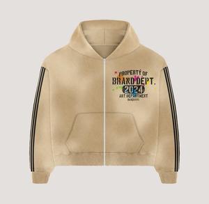 Nouvel ensemble pantalon et sweat à capuche personnalisé 2026 avec strass et impression sérigraphiée, style vintage, qualité supérieure, grammage lourd, couleur unie - Product Image 5
