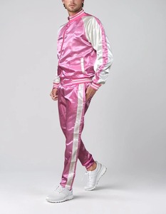 Ensemble de survêtement coupe-vent personnalisé pour l'automne, veste zippée color block et pantalon de jogging, vêtements de sport et de voyage réfléchissants 3M, en nylon léger - Product Image 6