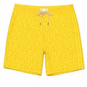Shorts de bain à carreaux pour hommes avec bande latérale, séchage rapide, cordon de serrage à la taille, en polyester tissé, pour la plage - Product Image 3