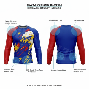Camiseta de Compresión de Manga Larga con Diseño Sublimado, para Hombre, de Secado Rápido, para BJJ, Entrenamiento Deportivo, Gimnasio, OEM, ODM - Product Image 2