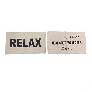100% Cotton Modern Anti-Wrinkle Anti-static Anti-Bacteria Washable Square <b>Cushion</b> Covers Zipper Closure for Home Hotel Hospital - Product Image 1