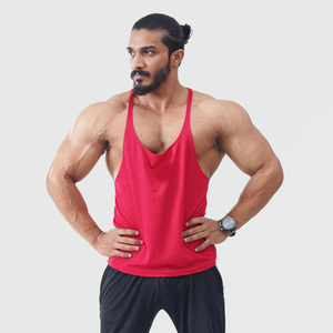 Men's Gym <b>Stringer</b> Tank Top Knitted Polyester Cotton Bodybuilding Racerback Sleeveless Muscle <b>Vest</b> Multiple Colors - Product Image 3
