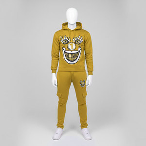 Sudadera con Capucha Extra Grande para Gimnasio, 100% Algodón, Felpa, Lavado Ácido, Estampado Animal, Diseño 2 en 1, Chándal para Hombre - Product Image 4