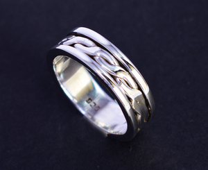 Anillo minimalista de plata de ley 925, diseño de banda sólida sin piedras preciosas, joyería fina vintage para chicas y mujeres, éxito de ventas. - Product Image 2