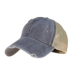 Casquettes de camionneur pour hommes en 100 % coton, personnalisables, style baseball, en coton délavé, avec maille, effet vieilli - Product Image 4