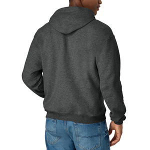 Sudadera con Capucha Gris Oscuro para Hombre, Corte Regular, Felpa de Algodón, Estilo Casual para Otoño, con Bolsillo Delantero y Capucha con Cordón Ajustable - Product Image 6
