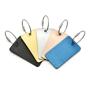 Custom Brand ID <b>Name</b> laser engraved metal bag <b>tags</b> for Souvenir Gifts Waterproof Portable Outdoor Use - Product Image 1