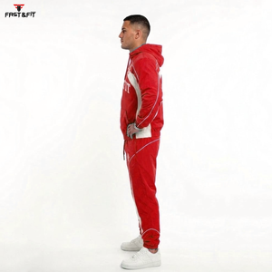 2026 Winter <b>Plus</b> <b>Size</b> Solid Hooded Casual Men's Slim Fit 100% Cotton Track Suit Sportswear <b>Jogger</b> <b>Set</b> for Gym Fitness Training - Product Image 6