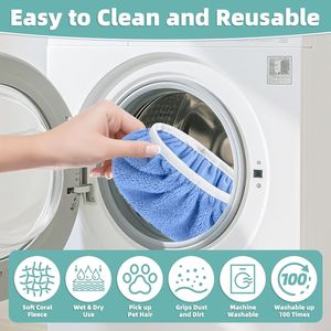 Microfiber <b>Dry</b> Sweeping Cloths Reusable Wet <b>Mop</b> Pads Compatible with for Swiffer Sweeper <b>Mop</b> Machine Washable Refill - Product Image 5