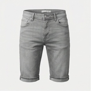 Pantalones Cortos Largos de Mezclilla de Nuevo Estilo, Pantalones Cortos Largos de Mezclilla con Logotipo Personalizado, Pantalones Cortos Largos de Mezclilla para Hombre de Alta Calidad, Talla Grande, 100% Algodón - Product Image 1