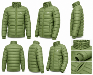 Manteau d'hiver chaud pour homme en tissu canvas 100% polyester, col montant, capuche, fermeture éclair intégrale, coupe-vent, respirant, décontracté - Product Image 3