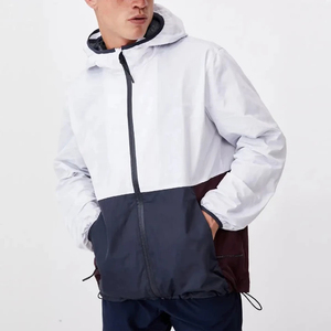 Men's Windbreaker <b>Jacket</b> Casual Winter Wear Zipper Front Solid Color <b>Slim</b> <b>Fit</b> Regular Length Quick Dry Cotton Shell - Product Image 1