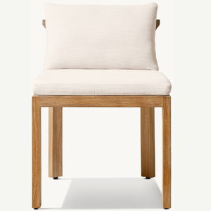 เฟอร์นิเจอร์ลดราคา ผลิตจากไม้สักที่เป็นมิตรกับสิ่งแวดล้อม เก้าอี้ไม่มีที่วางแขนสำหรับใช้งานกลางแจ้ง ทนทานและคุณภาพดี - Product Image 2