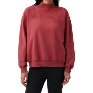 Sudadera de Forro Polar con Cuello Alto para Mujer, Ropa de Calle de Invierno, 100% Algodón Ecológico, Transpirable, Mangas Largas, Ligera, Personalizable - Product Image 4