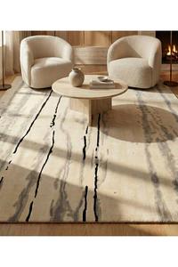 Contract Grade Loop Pile Wool Anti-Slip Handmade <b>Thick</b> Geometric Pattern Carpet Tile Modular Rug for Corporate Lobby Showroom - Product Image 6