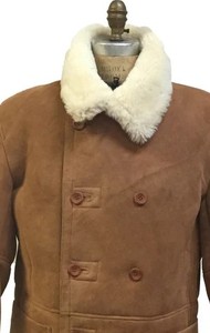 Luxury Genuine Leather <b>Shearling</b> <b>Jacket</b> <b>Men</b> Premium Sheepskin Fur Winter Biker Aviator Coat Warm Durable Stylish Outerwear - Product Image 5