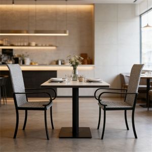 Set di 2 Sedie da Pranzo Grigie con Braccioli per Soggiorno - Solo Sedie - Product Image 1