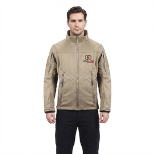 เสื้อแจ็คเก็ตผู้ชาย Hashbloom แบบกันลม กันน้ำ ผ้า softshell ทรงทหาร คอตั้ง ซิปหน้า มีโลโก้ สไตล์ชุดทำงาน สำหรับฤดูใบไม้ร่วงและฤดูหนาว - Product Image 1