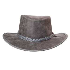 Unisex Gray Wool Suede Cowboy <b>Hat</b> Wide Brim Braided <b>Band</b> Casual Outdoor Spring Autumn Adult Fit 58-60CM New Style Luxury comfort - Product Image 1