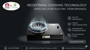 Black Plasma Electric Flame <b>Stove</b> | Fast Smokeless Gas-Free Portable Single Burner Cooking <b>Stove</b> for Home Kitchen, Hostel, Offic - Product Image 3