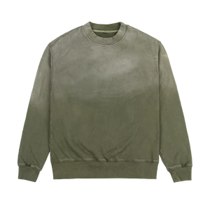 เสื้อสเวตเชิ้ตคอกลมทรงโอเวอร์ไซส์แบบยูนิเซ็กซ์ สีพื้น ผ้าถัก ทรงปกติ สวมใส่สบายๆ สำหรับฤดูใบไม้ร่วง สีเขียว สีดำ แขนยาว - Product Image 5