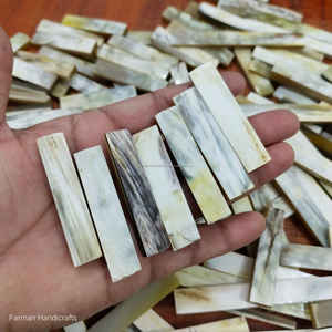 Sillín y perno de cuerno blanco sudafricano hechos a mano para mangos de cuchillos personalizados a precio económico - Product Image 6