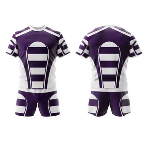 Conjunto de Uniforme de Rugby para Equipos Deportivos, Transpirable, 100% Poliéster, Diseño Personalizado, MOQ Bajo, Nueva Ropa de Rugby Profesional - Product Image 5