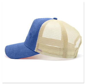 Gorra Trucker Personalizada de 5 Paneles, Negra, de Pana, con Malla Trasera y Cierre a Presión, Estilo Retro Urbano - Product Image 6