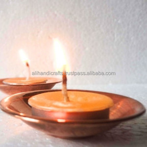 Plato para Velas de Cobre Puro, Resistente al Deslustre, Portavelas Flotante para Decoración Festiva y de Spa - Product Image 1