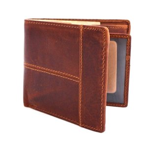 Portefeuille homme en cuir pleine fleur véritable, fait main, de qualité supérieure, fin, écologique, anti-poussière, pour usage extérieur SPORTS - Product Image 3