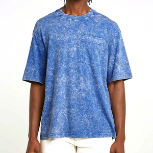 T-shirt pour homme de haute qualité, effet délavé, tissu respirant et doux, coutures durables pour un confort quotidien longue durée. - Product Image 1