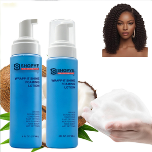 Offre Spéciale – Lotion Moussante Wrapp-It Shine – Fixation Forte, Séchage Rapide, Texturisante et Volumisante à l'Huile de Coco 237ml – Mousse Fixante pour Cheveux Humides 4C - Product Image 1