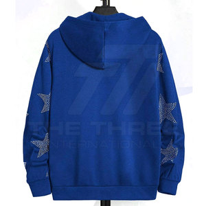 Sudadera con Capucha y Cremallera para Hombre, Diseño Único, Algodón Suave, con Pedrería, Premium, Casual, Transpirable, Ecológica, para Uso Diario - Product Image 3