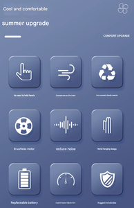 พัดลมคล้องคอแบบพกพา GONGTIAN W920 มอเตอร์ไร้แปรงถ่านทรงพลัง แบตเตอรี่แบบชาร์จได้ ตัวเครื่องทำจากพลาสติก ใช้งานกลางแจ้งได้ พร้อมปุ่มควบคุม - Product Image 3