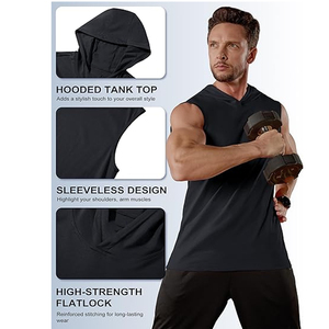 Débardeur de sport pour homme à col en U, séchage rapide, débardeur côtelé pour homme fabriqué par Dress Sports - Product Image 5