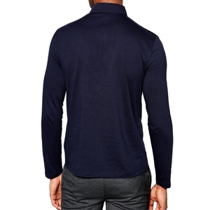 Premium Sport Button-Up Plain Golf Blank Men's Polos BD Venta al por mayor Custom Men's Clothing-Men's Formal Polo Knitted - Product Image 2