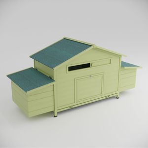 Grande pollaio esterno in legno con 2 lati scatole di nidificazione e 2 porte ruspanti pollaio gabbia - Product Image 2