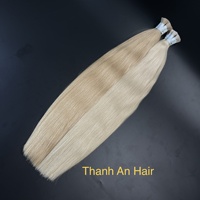 Extensions de cheveux Remy I-Tip en vrac de haute qualité, lisses et soyeuses, vierges vietnamiennes, pour toutes les couleurs, prêtes à être teintes et expédiées