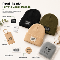 Gorro bordado con logo personalizado al por mayor, gorro de punto cálido de invierno con puño, unisex para hombre y mujer, gorro de esquí para exteriores