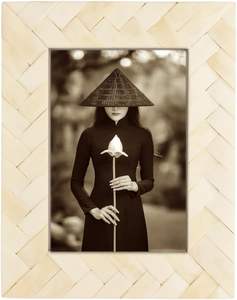 Cruiser’s Caché Braided Bone Picture or Photo <b>Frame</b>, 5X7 inches, Off White - Product Image 1