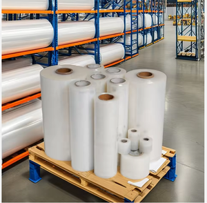 Film étirable LLDPE translucide pour emballage alimentaire, 23 microns, 50 cm, 300 m, souple, résistant aux produits chimiques, pour palettes, usine Vietnam - Product Image 1