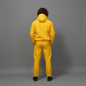 Conjunto Deportivo Amarillo con Capucha para Hombre, Estampado, Largo, Ecológico, Informal, 100% Poliéster, Corte Regular, Otoño - Product Image 6